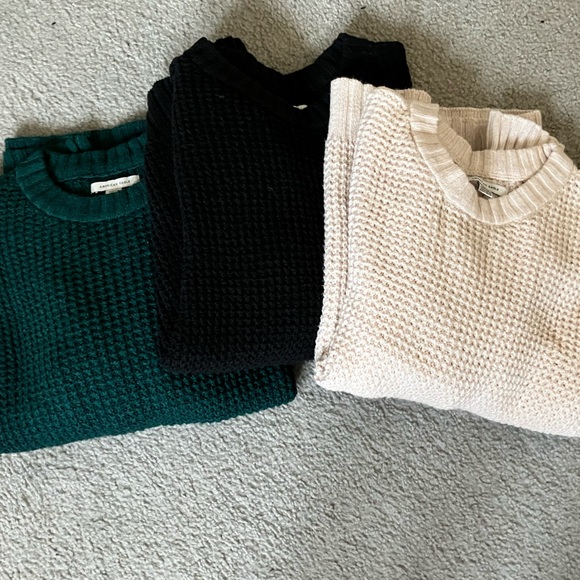 AE Oversized Waffle Knit Sweaters x3 Small - Picture 2 of 4